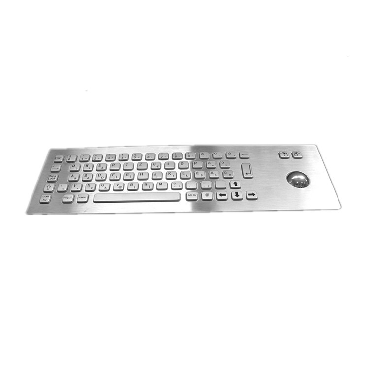 Промышленная клавиатура из нержавеющей стали IP65 с устройством ввода Trackball для киоска самообслуживания